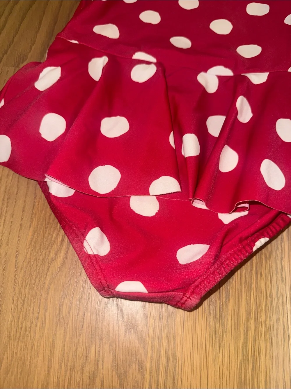 Hanna Andersson Disney Red Polka Dot Minnie Mouse One-Piece Swimsuit